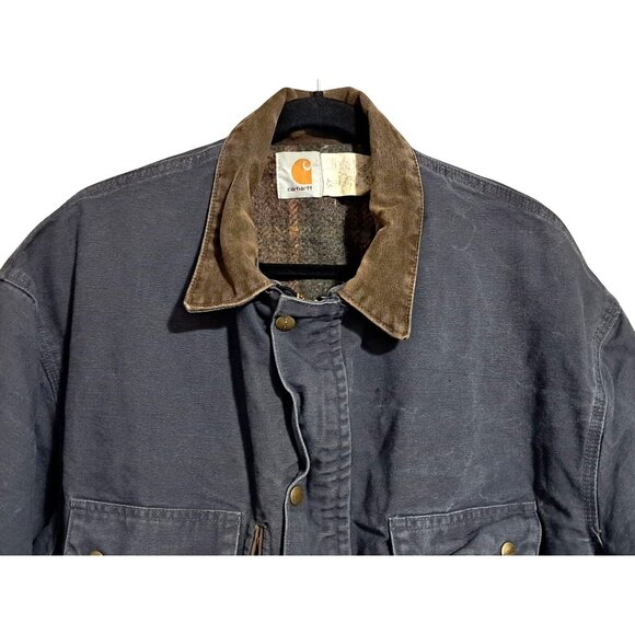 Vintage Carhartt Jacket Coat Rancher Chore Flannel Blanket Lined Work Mens Size - Picture 2 of 15